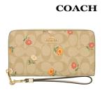 ショッピングコーチ 財布 コーチ 財布 長財布 COACH CH360 ライトカーキマルチ シグネチャーノスタルジック ディッツィー ロング ジップ アラウンド ストラップ付き IMOT4 アウトレット