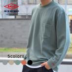 フェイクレイヤード 長袖 Tシャツ メンズ 鹿の子 カジュアル 重ね着 ゆったり 無地 ロゴ刺繍 胸ポケット レイヤード 春 秋 BALL 62592