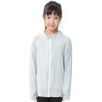 [a морской еж i] Rush Guard Kids купальный костюм контакт охлаждающий Q-MAX UPF50+ UV cut лето с высоким воротником капот нет легкий скорость . длинный рукав палец дыра имеется i