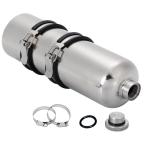 バイク 用 エマージェンシー ガソリン タンク ステンレス製 携行缶 予備タンク 固定バンド パッキン 付属 汎用品 (1.8L)