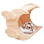 AZNABLE хомяк дом to Toro ракушка ta- месяц . type дерево структура дом из дерева .. клетка фиксация сон из дерева гнездо маленький размер домашнее животное структура . сопутствующие товары .. дом ( средний размер )