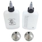 【ボトル 漏斗】 アルコールボトル じょうご付き ホワイト 120ml ボトルサイズ:約140*63*27mm 漏斗サイズ:35*26mm