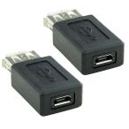 USB конверсионный адаптор microUSB женский USB-A женский кабель трансляция для терминал изменение коннектор адаптер черный 36.3*17.5mm