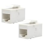 【2個】 LANケーブル 中継コネクタ RJ45 メス-メス CAT6 8P8C キーストン 延長用 約30*22*5mm