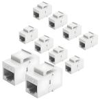 【10個】 LANケーブル 中継コネクタ RJ45 メス-メス CAT6 8P8C キーストン 延長用 約30*22*5mm