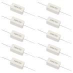 【10個】 抵抗器 セメントタイプ 5W 許容誤差±5% 電子工作 パーツ ホワイト 約21.7*9.8*9.3mm 5W 47Ω