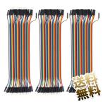 オス-オス・オス-メス・メス-メス各1本ジャンパー線 2.54mm arduino用ワイヤー デュポン ケーブル