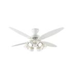  не использовался DAIKO LED потолочный вентилятор CSF-690W 2023 год производства 4 крыльев 6 лампа лампа цвет потолочный светильник интерьер Daiko белый /71285.