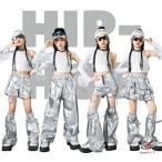 ショッピングダンス シルバー キッズダンス 衣装 応援 フリンジ付き ヘソ出し 銀色 HIPHOP ダンスウェア チョッキ パンツ 女の子 キッズダンス ステージ衣装 可愛い 子供服韓国 ジャ