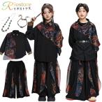  ребенок одежда Japanese sovenir jacket жакет дракон "куртка пилота" Kids танцевальный костюм hip-hop tops длинный рукав чёрный брюки китайский способ длинные брюки чёрный K-POP ребенок мужчина женщина 