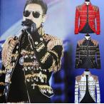 メンズ ステージ衣装 舞台 演出 スーツ ジャケット ショート丈 立ち襟 おしゃれ フリンジ チェーン コインストラップ 大人 男性 歌手 カラオケ 夜店 クラブ バー