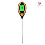 1 pcs 4 position soil acidimeter soil meter digital soil ph measuring instrument soil acid times pH/ soil temperature / water minute / illuminance measurement with function digital display gardening supplies / agriculture / indoor / outdoors work measurement meter 