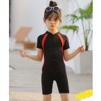 スクール水着 女の子 男の子 キッズ 水着 半袖 110 120 130 140 150 160cm ラッシュガード オールインワン 子供 みずぎ ジュニア ベビー水着 スイムウェア おし
