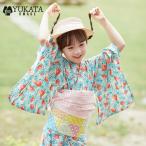 西瓜柄スイカ浴衣子供女の子セット浴...