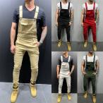 6色お揃い サロペット メンズ オーバーオール オールインワン デッキパンツ 男性向け用 作業着 つなぎ ツナギ ゆったり ズボンワークマン 無地 カジュアル 春 夏