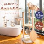 キャットタワー ハンモック付き スリム 大型猫 おしゃれ 省スペース ポール キャットタワー ハンモック付き 組み立て 設置 簡単 爪とぎ 階段 スクラッチ 多頭 据