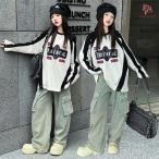 ショッピング韓国子供服 韓国子供服 tシャツ 長袖 女の子 ゲームシャツ 可愛い 白黒 ダンス衣装 ヒップホップ 韓国 Y2K KPOP ガールズ ジャズ キッズ おしゃれ こども服 春秋服 小学生