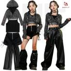 ダンス衣装 ステージ衣装 ヒップホップ キッズダンス ショーツ パンツ ブラック 黒 キラキラ スパンコール 女の子 ジャズダンス 韓国風 ダンスウェア チアガール