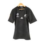  прекрасный товар adidas Adidas регби World Cup 2019 регби рубашка M полиэстер ALL BLACKS все черный s короткий рукав ja-HN214A90