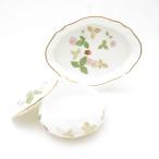  прекрасный товар WEDGWOOD Wedgwood лесная земляника бардачок Mini овальный tray 2 позиций комплект чёрный . старый печать маленькая тарелка plate крышка есть SC10542K2
