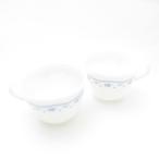 PYREX パイレックス モーニングブルー カップ 2点 ミルクガラス ペア ヴィンテージ オールド コーニング SY10229A2