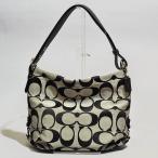 【並行輸入品】 コーチ 斜め掛け ショルダー バッグ 2WAY COACH F15067 SBWBK 24CM シグネチャー ダッフル ブラックホワイト/ブラック