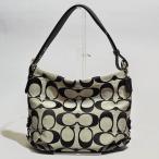 【並行輸入品】 訳あり コーチ 斜め掛け ショルダー バッグ 2WAY COACH F15067 SBWBK 24CM シグネチャー ダッフル ブラックホワイト/ブラック