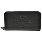 コーチ COACH 財布 長財布 メンズ F24648 BLK ロゴ モチーフ レザー アコーディオン ジップアラウンド ファスナー ブラック