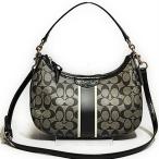 【並行輸入品】 コーチ COACH 斜め掛け ショルダー バッグ F29942 SBWBK PVC シグネチャー ストライプ クロスボディー ブラックホワイト/ブラック