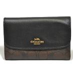 【並行輸入品】 訳あり コーチ COACH 財布 折財布 F32485 IMAA8 PVC&レザー シグネチャー ミディアム ウォレット ブラウン/ブラック