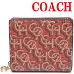 コーチ 財布 二つ折り 二つ折り財布 ミニ財布 レディース アウトレット COACH CF522 FCF522 IMROU シグネチャー モノグラム ルージュ