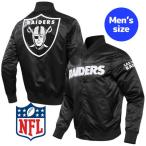 プロスタンダード NFL公式 メンズ アウター ナイロンジャケット ジャケット スタジャン ラスベガス・レイダース LAS VEGAS RAIDERS BIG LOGO SATIN JACKET