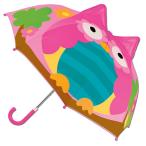 キッズ 立体ポップアップ傘 子供用 アンブレラ 安全設計 3歳以上 全長約57cm (親骨約38cm) フクロウ ふくろう Stephen Joseph ステファンジョセフ