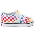 Vans バンズ ベビー・キッズ Vans Slip On Rainbow Checkerboard Skate Shoe スニーカー 子供靴
