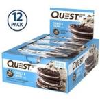 Quest Nutrition Protein Bar, Cookies & Cream（クッキー＆クリーム）　1箱　60g×12本