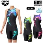 アリーナ 水泳 レディース 競泳水着 レーシングワンピーススパッツ オープンバック・ハーフレッグ 2025年春夏モデル  [M便 1/1](自社)