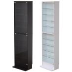  collection case thin type large collection rack collection shelves glass door storage shelves wall surface storage figure case slim white white dark brown tea color black series 