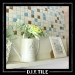 タイルシート シール付き モザイクタイル キッチン トイレ おしゃれ パステルカラー マカロンカラー フェミニン ロマンチック