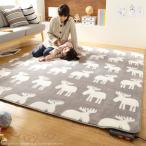 ホットカーペット カバー 2点セット 2畳用 186x186cm 正方形 ホットカーペット本体 ラグ マット シャギー 洗える 洗濯機 丸洗い おしゃれ 北欧 柄 無地