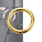 サークルカラビナ ゴールド 42mm アクセサリー カラビナ ベルトループ キーリング などに E2