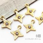  Stone очарование 11.5mm простой Star Burst очарование звезда космос смешанные товары 6 шт 