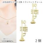 チャーム 楽器 トランペット 立体 管楽器 21mm 2個 お色長持ち ミュージックチャーム アクセサリーパーツ うさぎの素材屋さん ハンドメイド パーツ 音楽