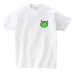 スイカネコ 動物 生き物 Tシャツ 白 ホワイト ワンポイント