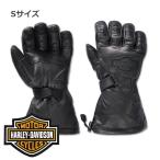 ハーレーダビッドソン 純正 メンズ Circuit II防水レザーガントレットグローブ 98196-24VM バイク用品 ばいく 純正 防水 革 レザー 手首ガード