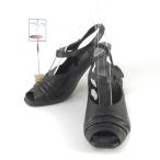 ショッピングサンダル レディース 歩きやすい サンダル レディース 歩きやすい 返品交換不可 NINE DI NINE 靴 7044 クロ サンダル ヒール バックベルト バックストラップ 柔らかい本革 履きやすいサンダル