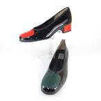 パンプス 歩きやすい パンプス 痛くない Put's 靴 プッツ 靴 3625 クロ エナメル パンプス ヒール リンゴ アップル 痛くないパンプス パーティーパンプス 結婚式