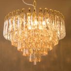 シャンデリア 6灯 LED電球対応 モダンガラス 照明器具 吊照明 ゴージャス モダン おしゃれ ランプ 照明 ライト クリスタルガラス ホテルラウンジ風 レベッカ