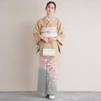 訪問着 レンタル おしゃれ 20点 フルセット 正絹 古典 レトロ 花 ベージュ 菊 萩 梅 フォーマル 入学式 入園式 卒業式 卒園式 ※2026年4月予約空きなし