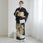 ショッピングレンタル 黒留袖 レンタル 桂由美 20点フルセット 橙に色づく牡丹  ブランド 高級 正絹 結婚式着物 留袖 着物 黒留袖 KOTOHOGI ことほぎ 金彩友禅 母親 親族 第一礼装