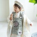 レンタル 七五三 3歳 男の子 七五三セット ひよこ商店 古典柄 レトロ 三歳 三才 男児 被布 翡翠の菊重ね×クリーム金彩 ※2025年10〜12月予約空きなし